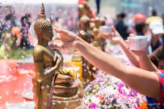 Traditional Songkran in Sukhothai｜Songkran 2024 | Si Satchanalai Historical Park
