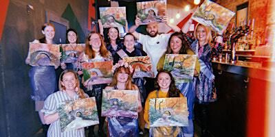Boozy Brushes, Modern Pop Bangers Sip and Paint Party! Glasgow | Blue Dog