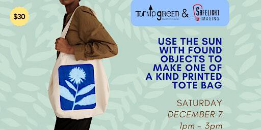 TGCR's Cyanotype Tote Bag Workshop with Safelight Imaging | Turnip Green Creative Reuse