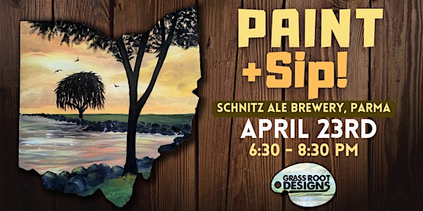 Sunset Over the Edgewater Willow | Paint + Sip at Schnitz Ale Brewery | Schnitz Ale Brewery