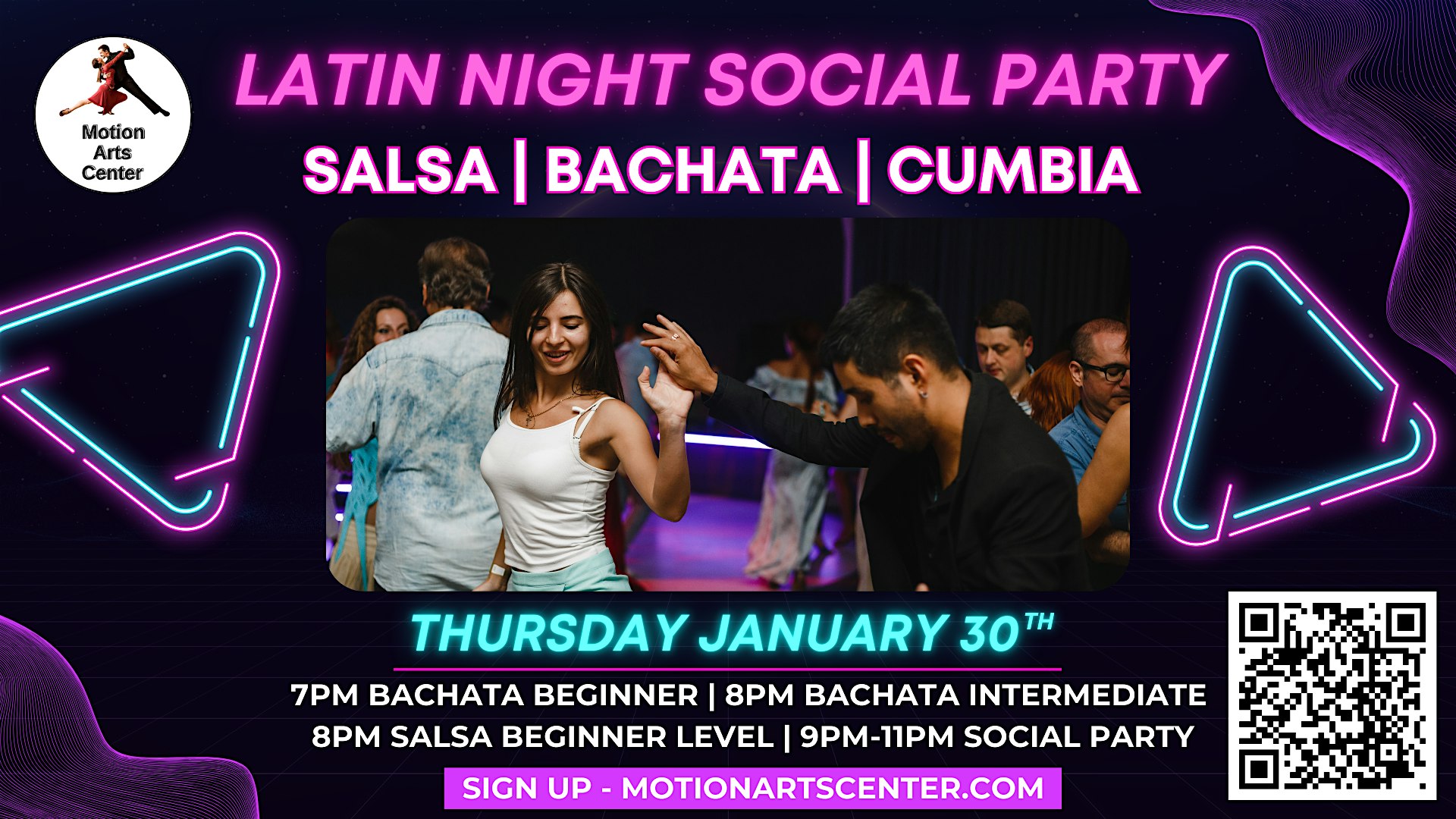 Social Latin Dance Party! | Motion Arts Center