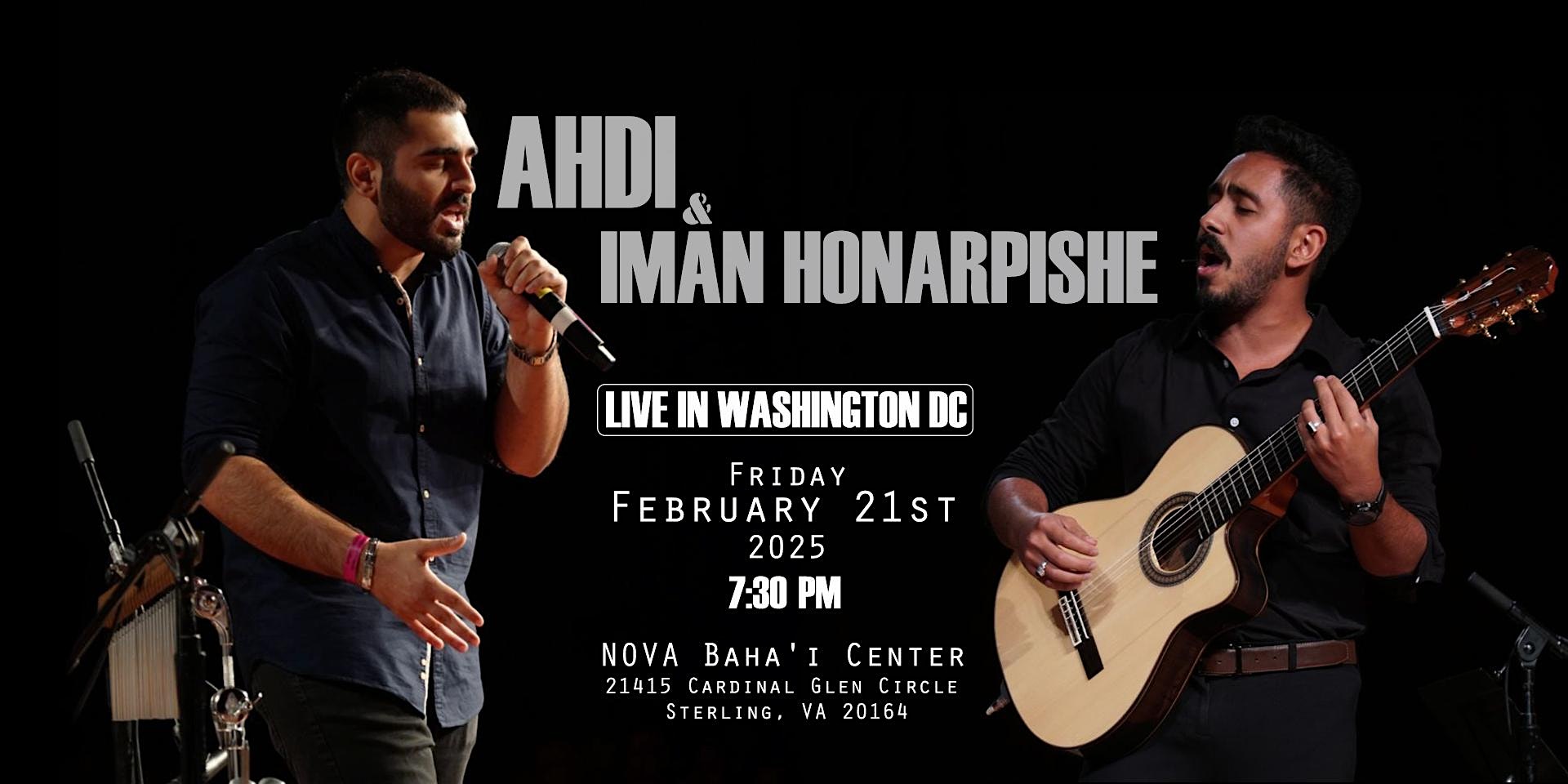 LIVE CONCERT - Ahdi & Iman Honarpishe - WASHINGTON DC Area | Northern Virginia Baha'i Center