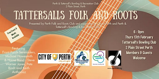 Tattersalls Folk and Roots with Front Porch Serenaders & Michael Howesmith | Perth & Tattersall's Bowling & Recreation Club