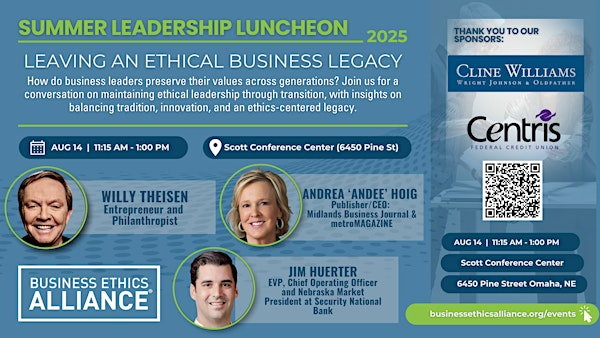 Summer 2025 Leadership Ethics Luncheon | Scott Conference Center