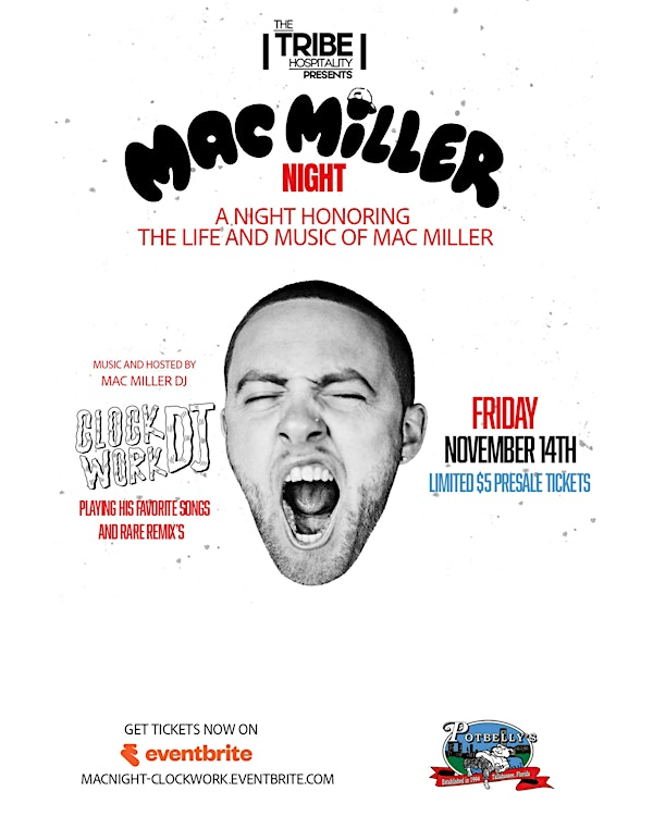 Mac Miller Night: Featuring CLOCKWORKDJ/Mac Miller's DJ | Potbelly's