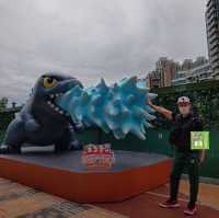 將軍澳臨海地段萌爆哥斯拉展