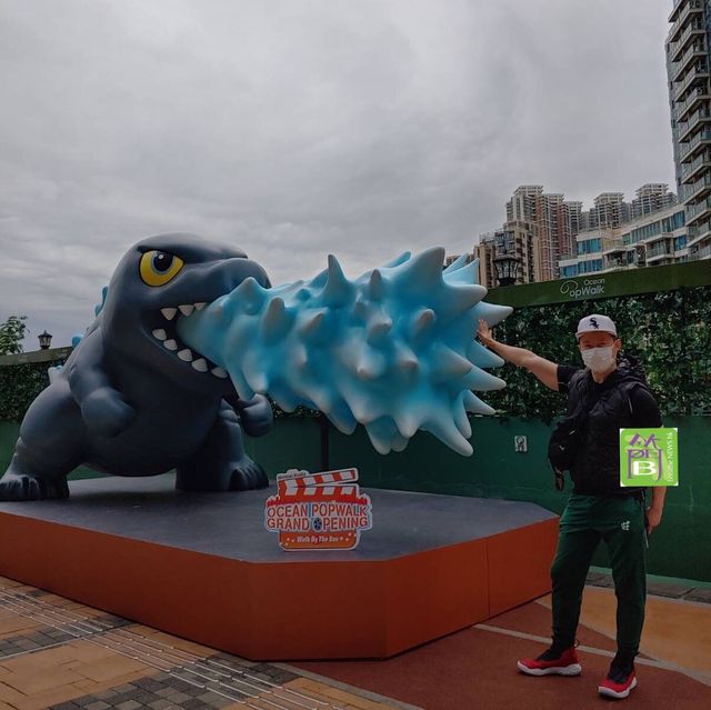 將軍澳臨海地段萌爆哥斯拉展