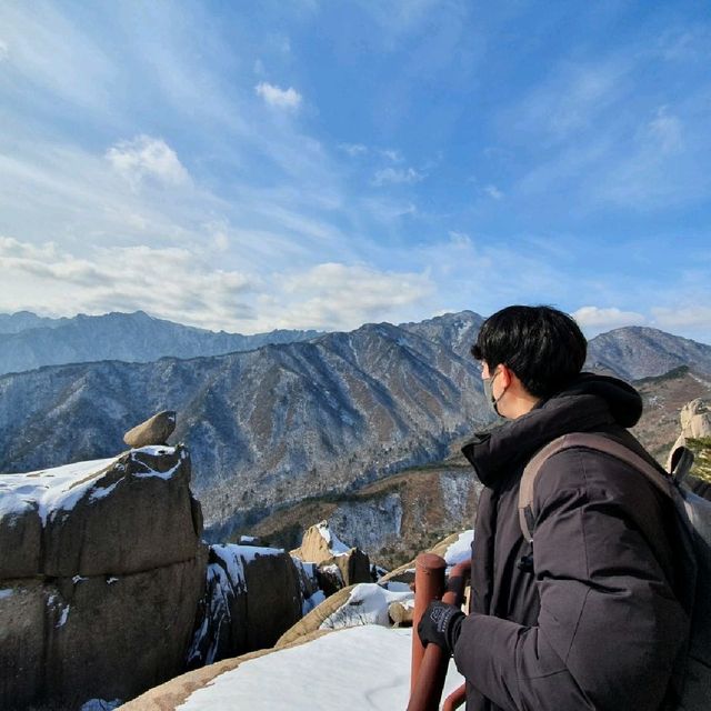 눈내린 설악산 울산바위 올라가기!