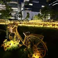名古屋　大名古屋ビルヂングの夜のひまわり畑