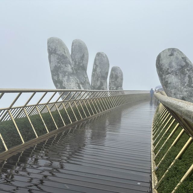 Golden Bridge on a rainy day