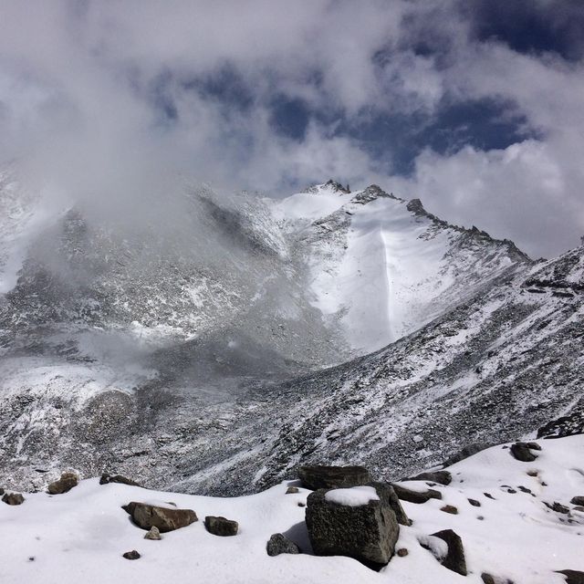 Snowy Khardung La Pass 