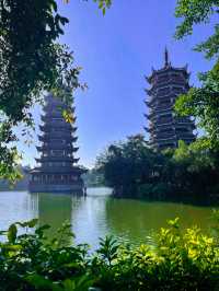 Sun and Moon Pagodas, Guilin🌿🌱