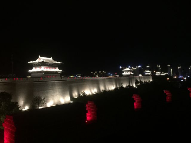 Datong's Ancient City Wall At Night!