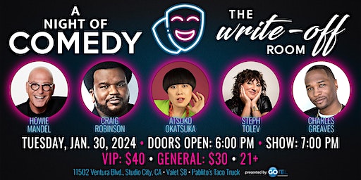 COMEDY NIGHT IN STUDIO CITY - JAN 30 | The Write-Off Room