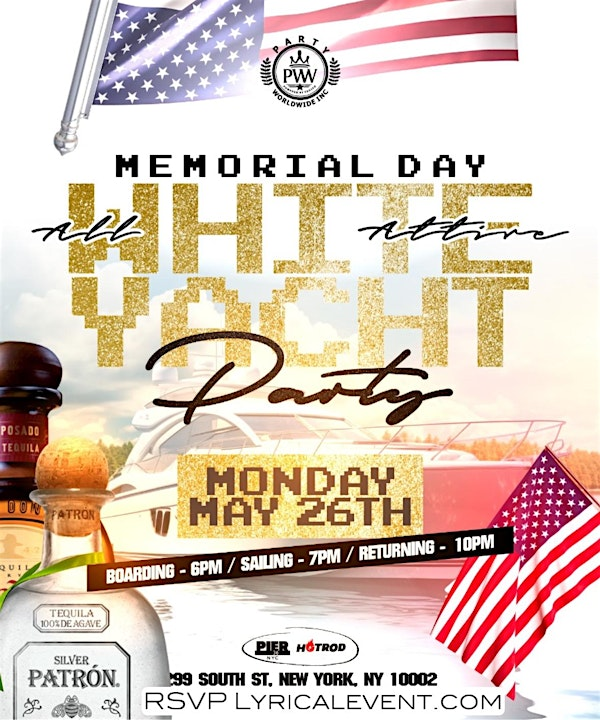 All White Memorial Day Party Cruise | 11 Marin Blvd