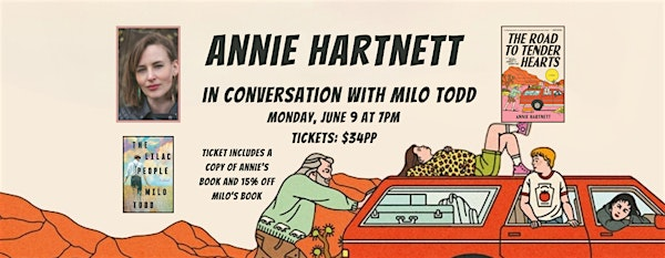 Author Annie Hartnett in conversation with Author Milo Todd | The Purple Couch Bookshop