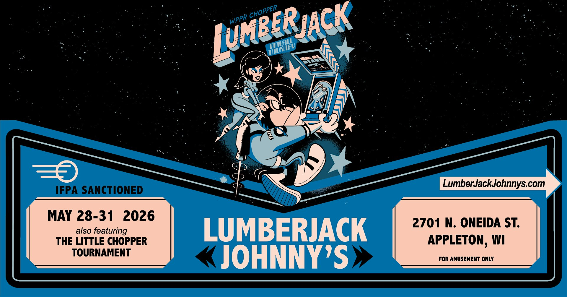 WPPR Chopper 2026 Pinball Tournament | Lumberjack Johnny's Axe Throwing & Pinball