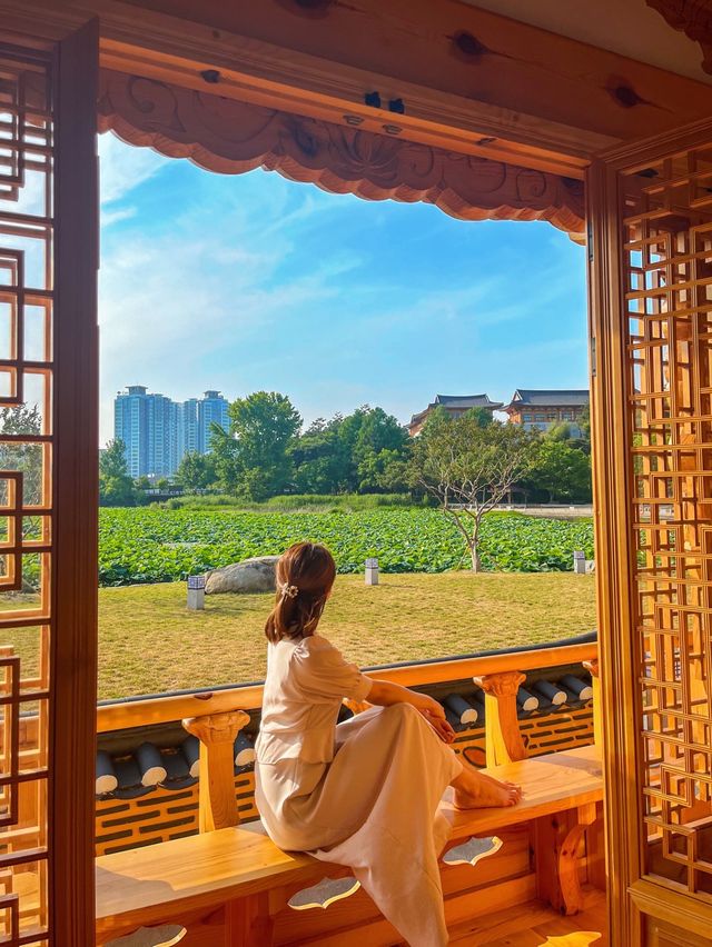 전주 덕진공원, 연꽃속의 한옥도서관 “연화정도서관”
