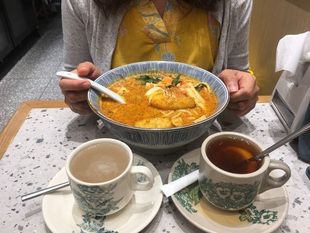 Chicken Rice & Laksa for dinner 😋