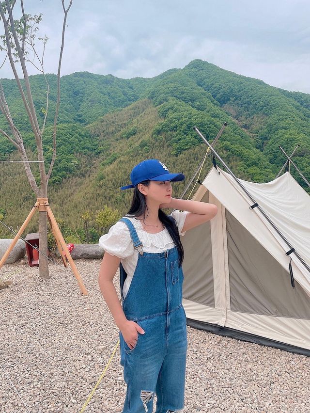 천왕봉이 보이는 '지리산 대경 오토캠핑장'