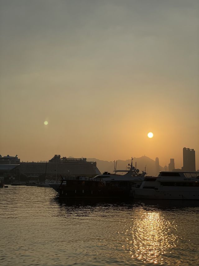 觀塘海濱日落🌄打卡位