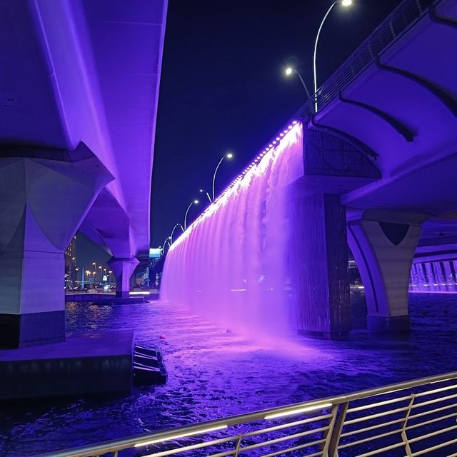 Dubai Waterfall 🫧💙💜🖤