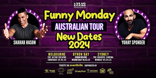 Funny Monday - Shahar Hason & Yohay Sponder - Byron Bay 06.03.24 | Byron Community Centre