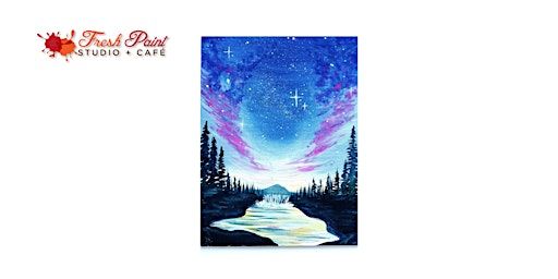 In-Studio Paint Night – Glow in the Dark Galaxy Waterfall Acrylic Painting | Fresh Paint Studio + Cafe Toronto