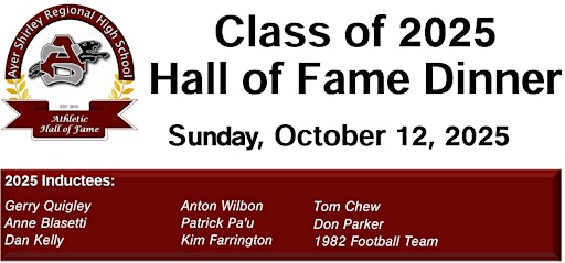 ASRHS Athletic Hall of Fame Dinner 2025 | Bull Run Restaurant