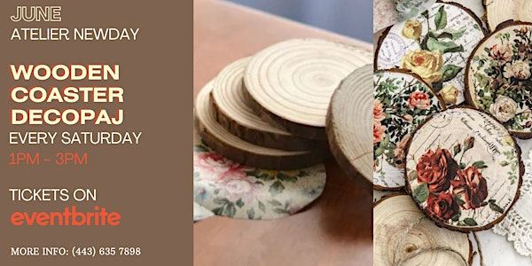 Wooden Coaster Decopaj Workshop | 991 E Oakland Park Blvd Suite A