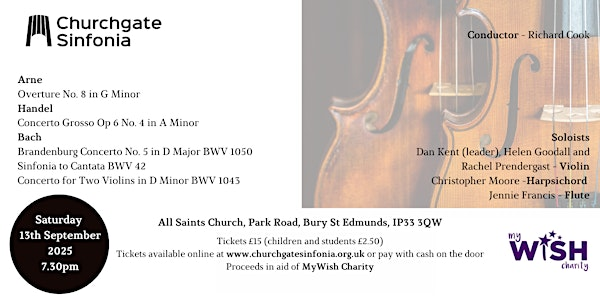 Churchgate Sinfonia Autumn Concert - Baroque Programme- September 2025 | All Saints Church
