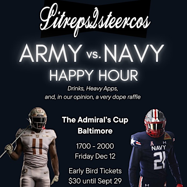 Sitreps2Steercos Army vs Navy Happy Hour | The Admiral's Cup