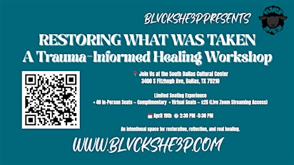 WHERE HEALING BEGINS: A Trauma-Informed Healing Workshop | South Dallas Cultural Center