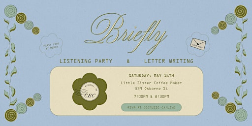 BRIEFLY Listening Party & Letter Writing | Little Sister Coffee Maker