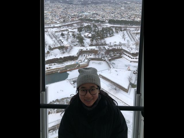 มาชิลชมวิวสวนมุมสูงจาก Goryokaku Tower