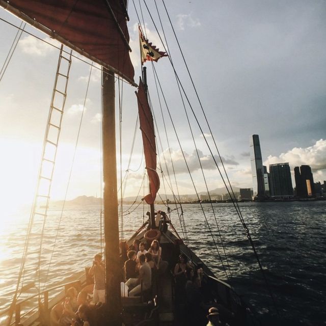 Sailing in Hongkong harbour