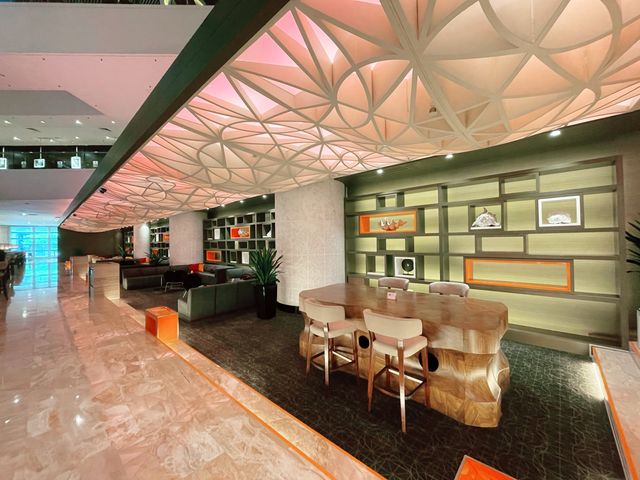 Elegant lobby lounge restaurant