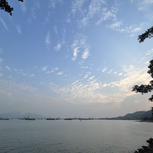 輕輕鬆鬆的屯門碼頭日落時間
