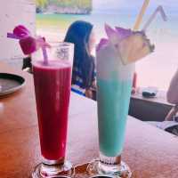 Beautiful view café at the Railay beach. 