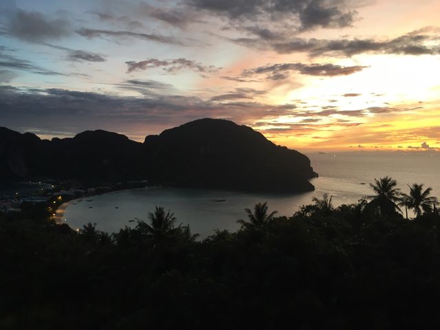 best view of the sunset in koh phi phi