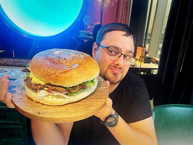 Can you eat a burger bigger than your face?NO