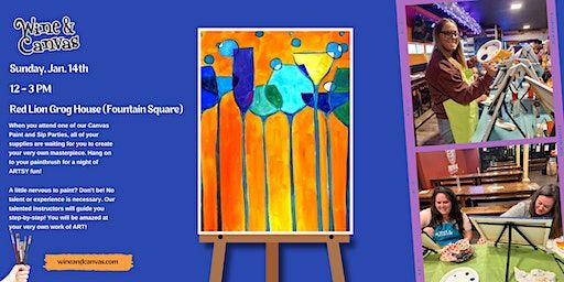 Fountain Square Paint n Sip – Bubbly Drinks | Red Lion Grog House