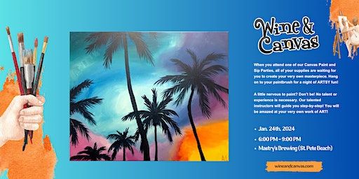 St. Pete Girls’ Night Out Painting – Sunset Palms | Mastry's Brewing Co