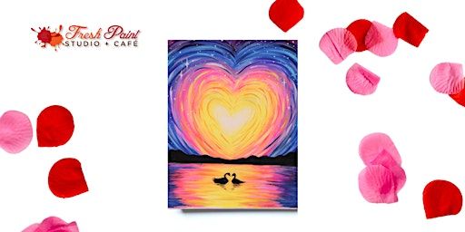 In-Studio Paint Night - Romantic Glow on the Lake Acrylic Painting | Fresh Paint Studio + Cafe Toronto