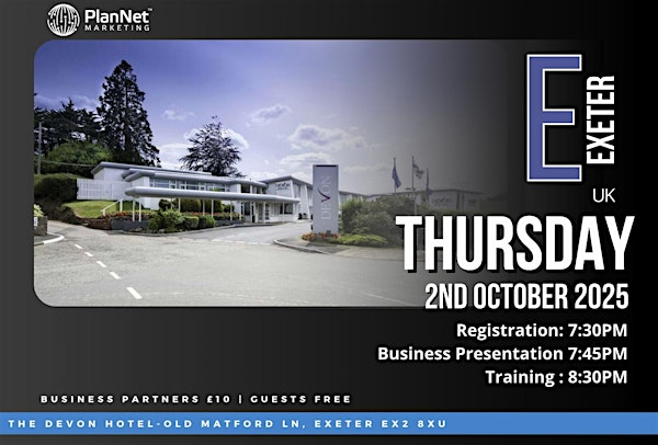 PlanNet Marketing South West - Exeter Event | The Devon Hotel