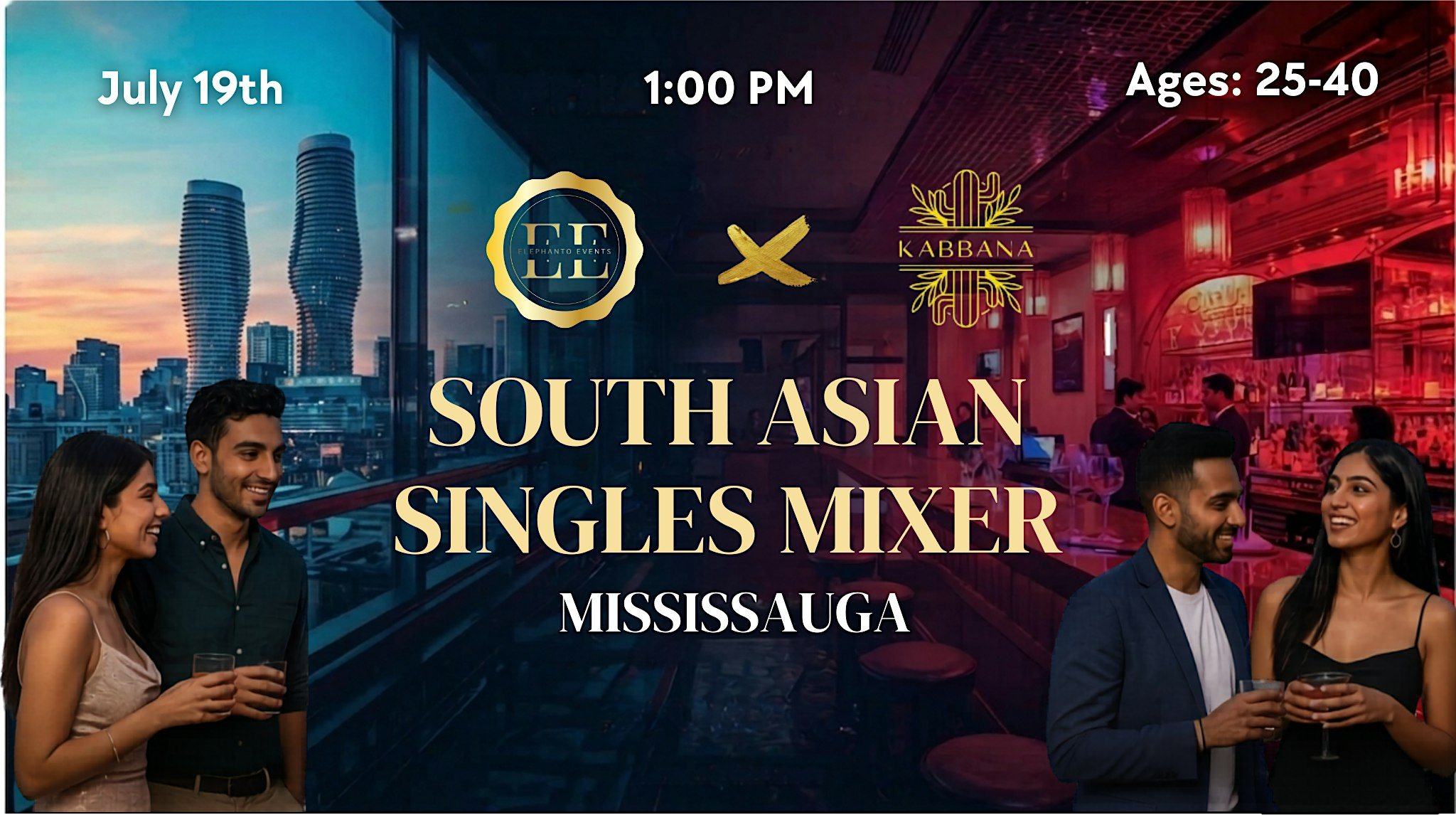 South Asian Singles Mixers(Age: 25-40) | Kabbana Bar + Grill Restaurant