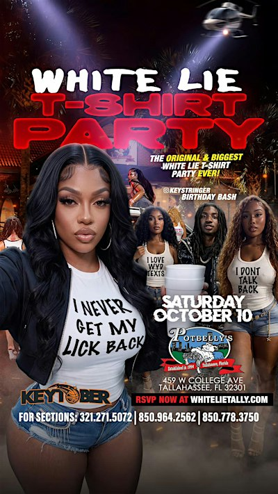 WHITE LIE T-SHIRT PARTY | Potbelly's