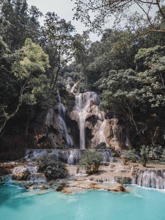 Magical looking waterfall in the Land of Laos