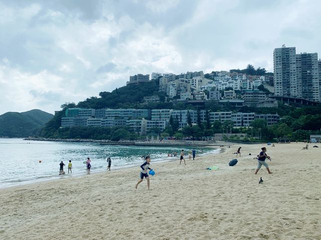 Beautiful beach, even during rainy day