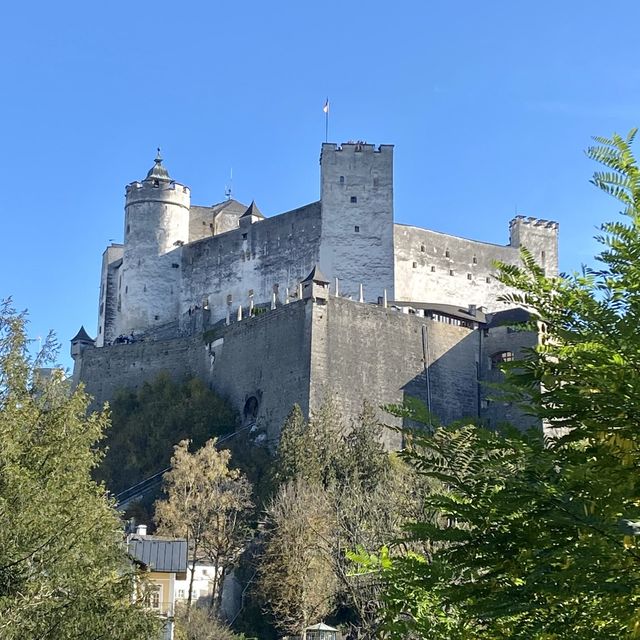 Going up to the Fortress Hohensalzburg 